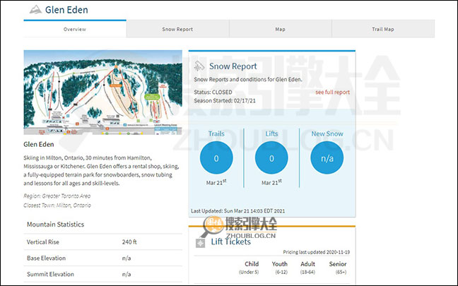 SkiCentral搜索结果页面图2