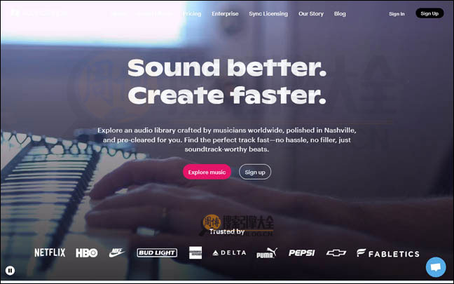 SoundStripe首页缩略图