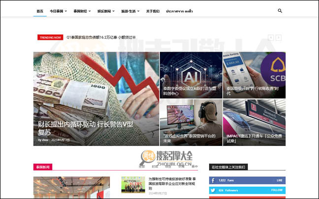 ThaiZhongHua首页缩略图