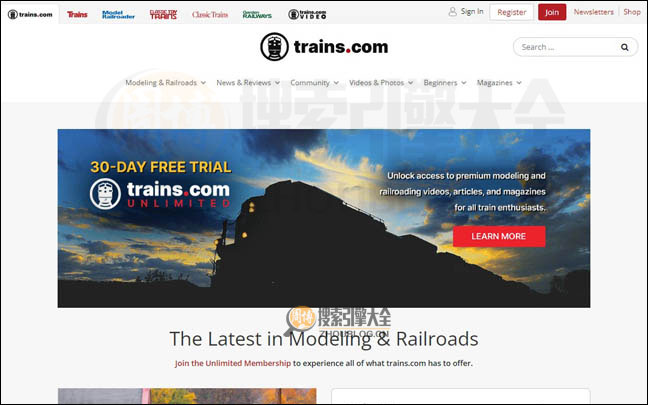 Trains首页缩略图