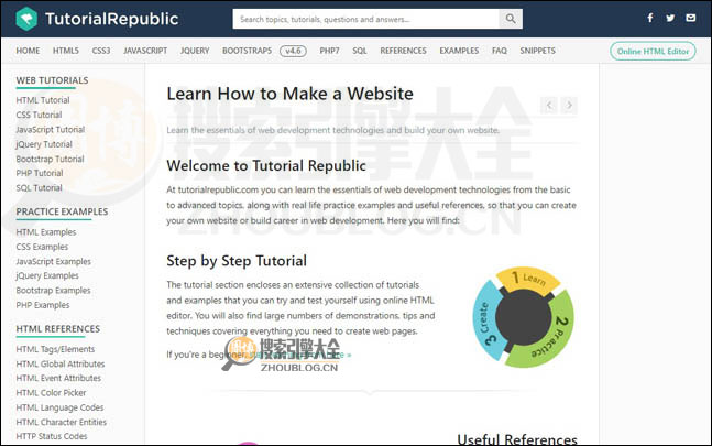 Tutorial Republic：在线网站开发教学网【美