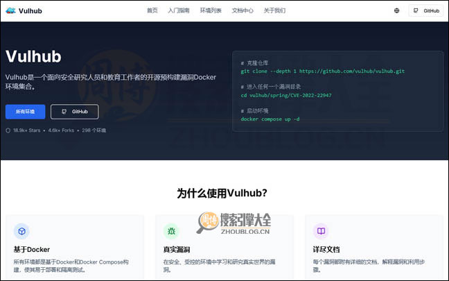 Vulhub首页缩略图