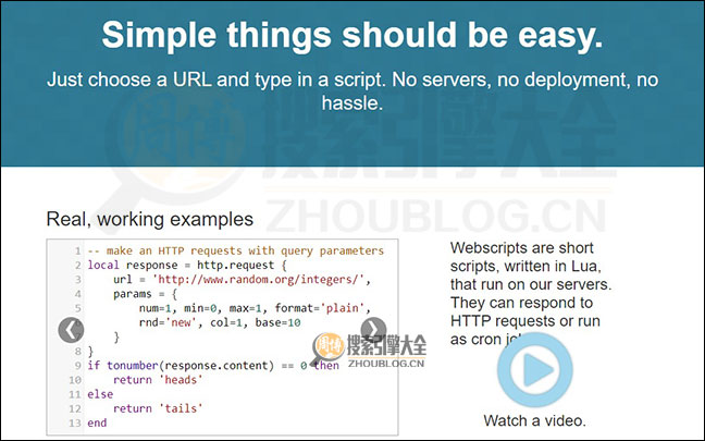 WebScript：云端轻量级API部署工具【美国】