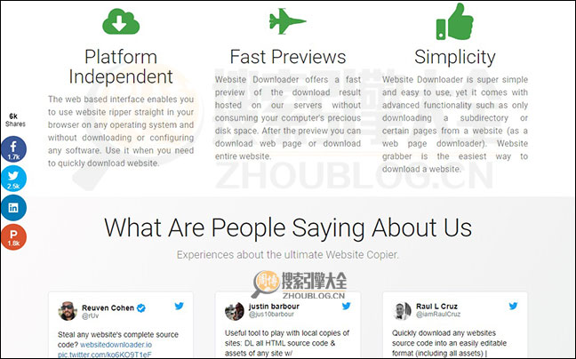 WebsiteDownloader首页缩略图2