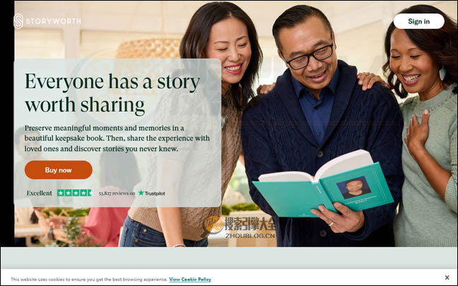 StoryWorth首页缩略图