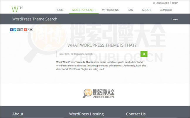 WhatWpThemeisThat：在线WP模版主题检测工具【