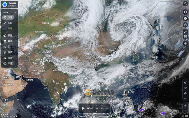 Zoomearth首页缩略图