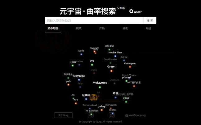 QURY曲率搜索：元宇宙搜索引擎【中国】