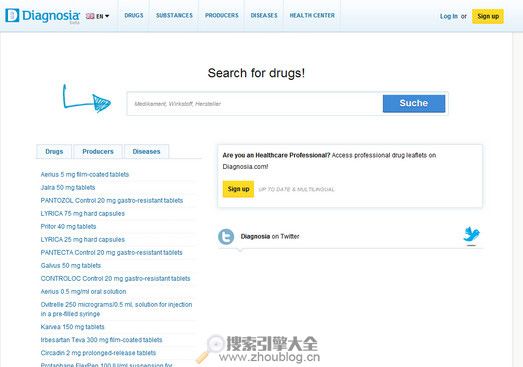 Diagnosia:欧洲药品资讯搜索引擎