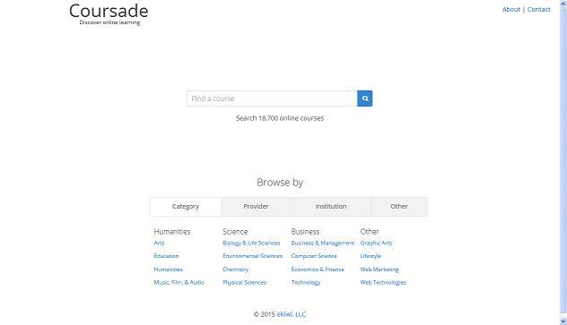 在线公开课搜索引擎Coursade