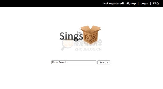 在线音乐搜索试听引擎SingsBox